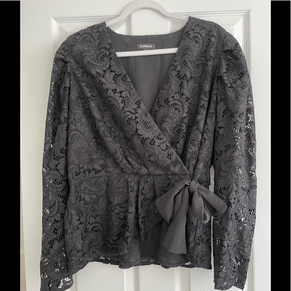 Express Lace Tie Top